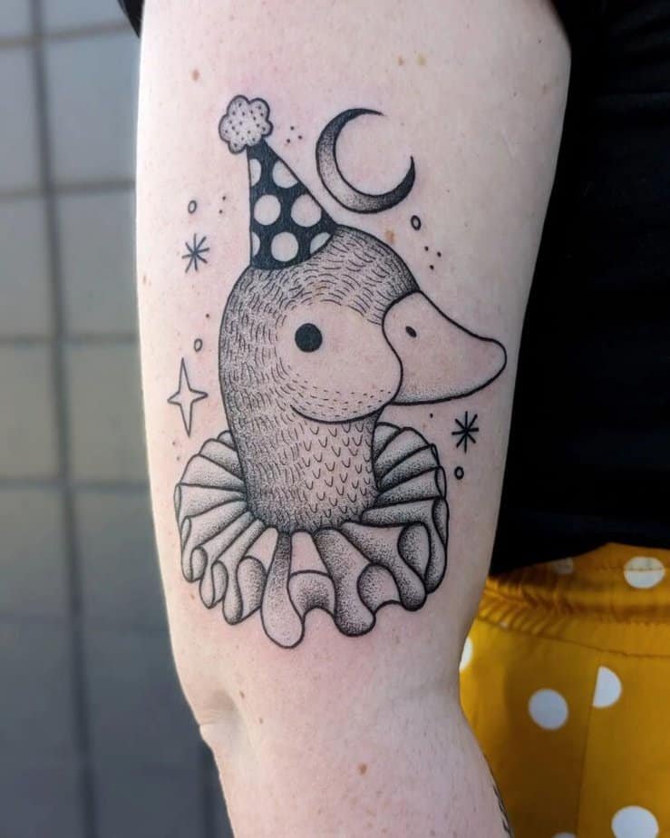 3. A cute duck clown