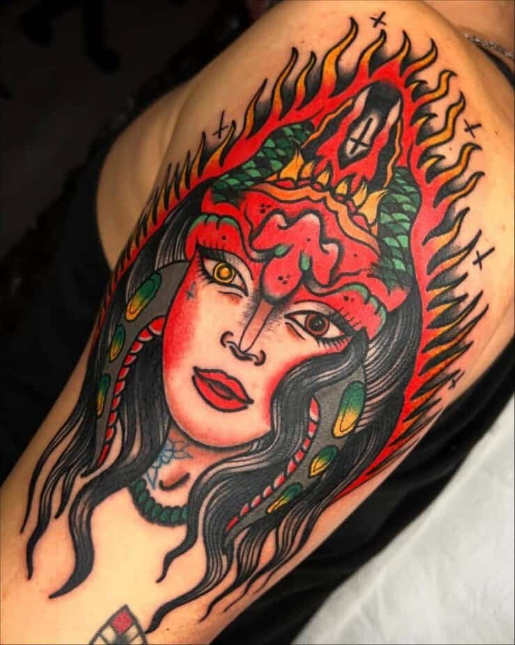 4. Jaw-dropping tattoo of a woman