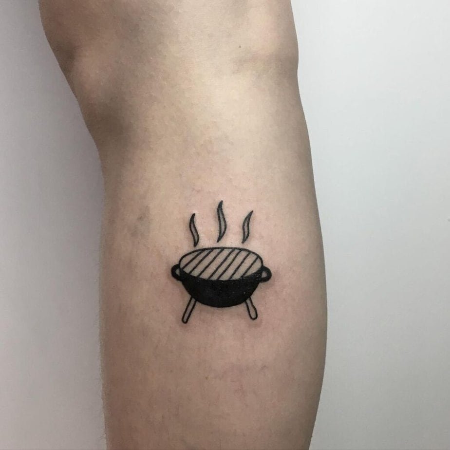 3. Simple BBQ tattoo