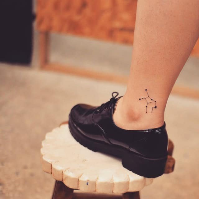Virgo ankle tattoo