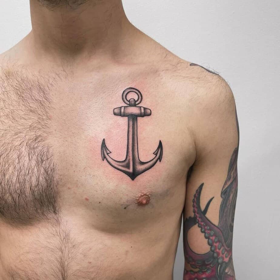 17. A classic tattoo for lovers of the anchor design