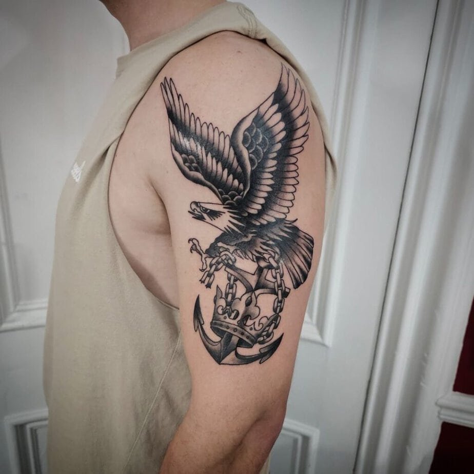 23. Epic eagle carrying an anchor