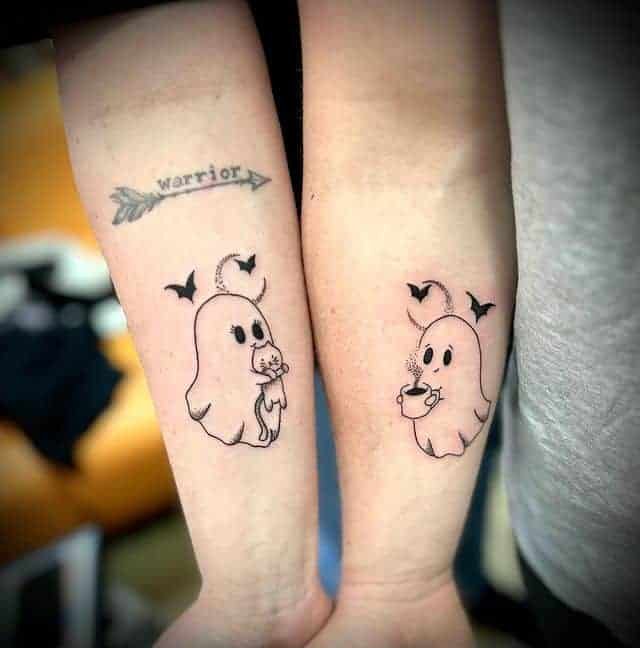 3. Ghost matching couple tattoos