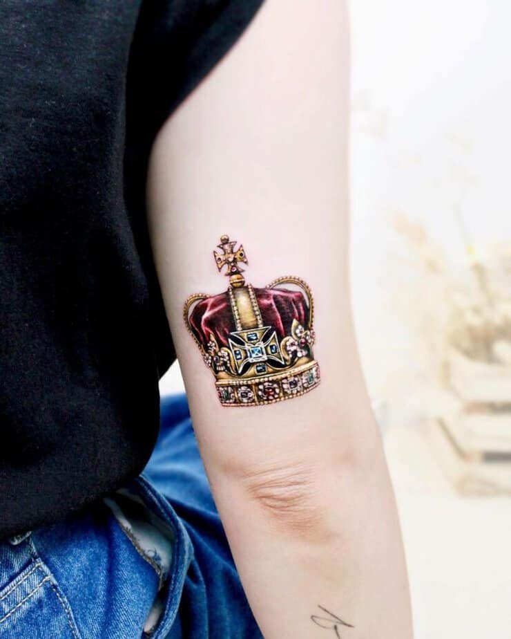 15. A royal crown tattoo