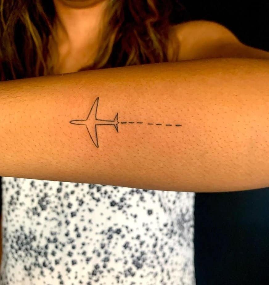 7. Fine-line airplane