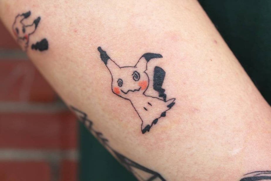 Mimikyu minimalist tattoo