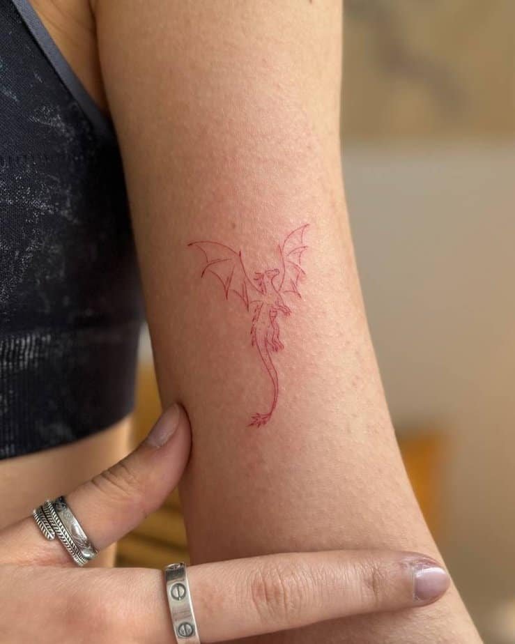 Red dragon tattoo