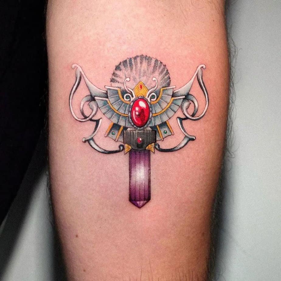 Monster Reborn spell card tattoo