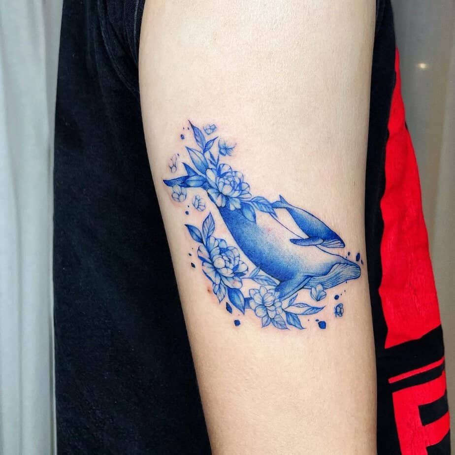 Blue whale tattoo