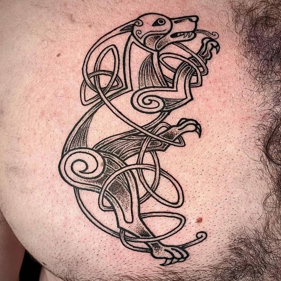 Celtic hound tattoos