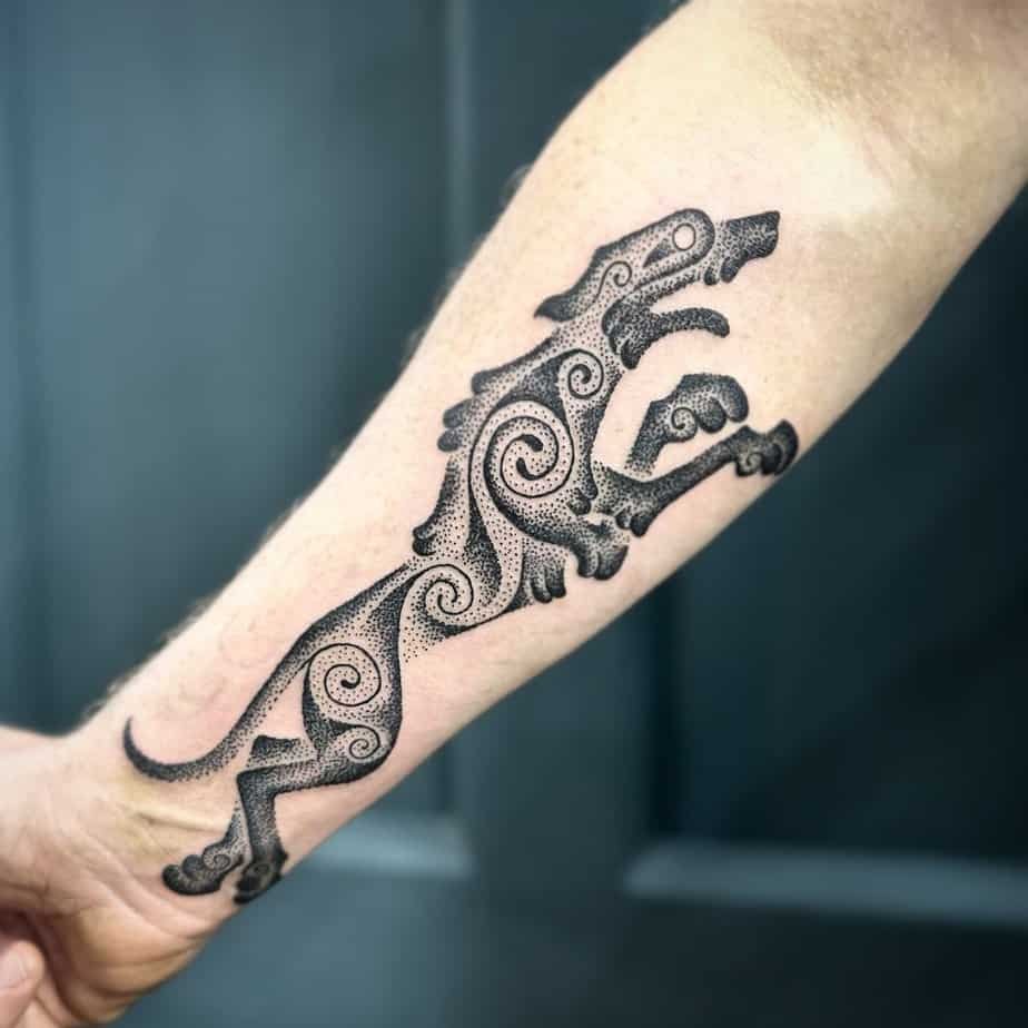 Celtic hound tattoos