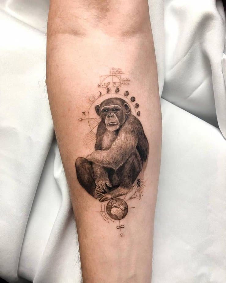 Chimp-graphic-tattoo