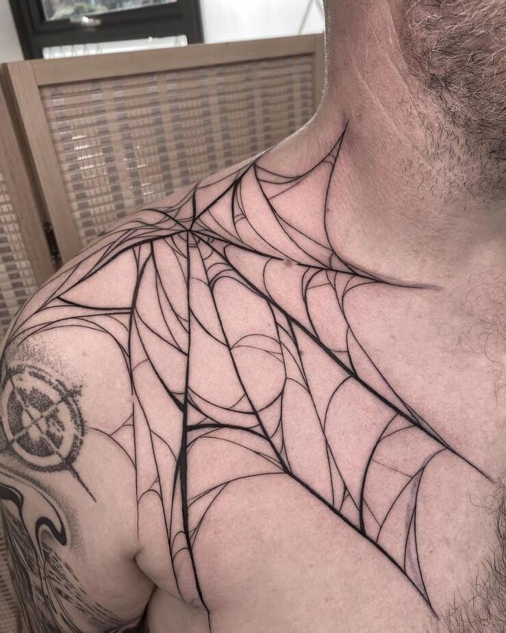5. Fine-line spider web