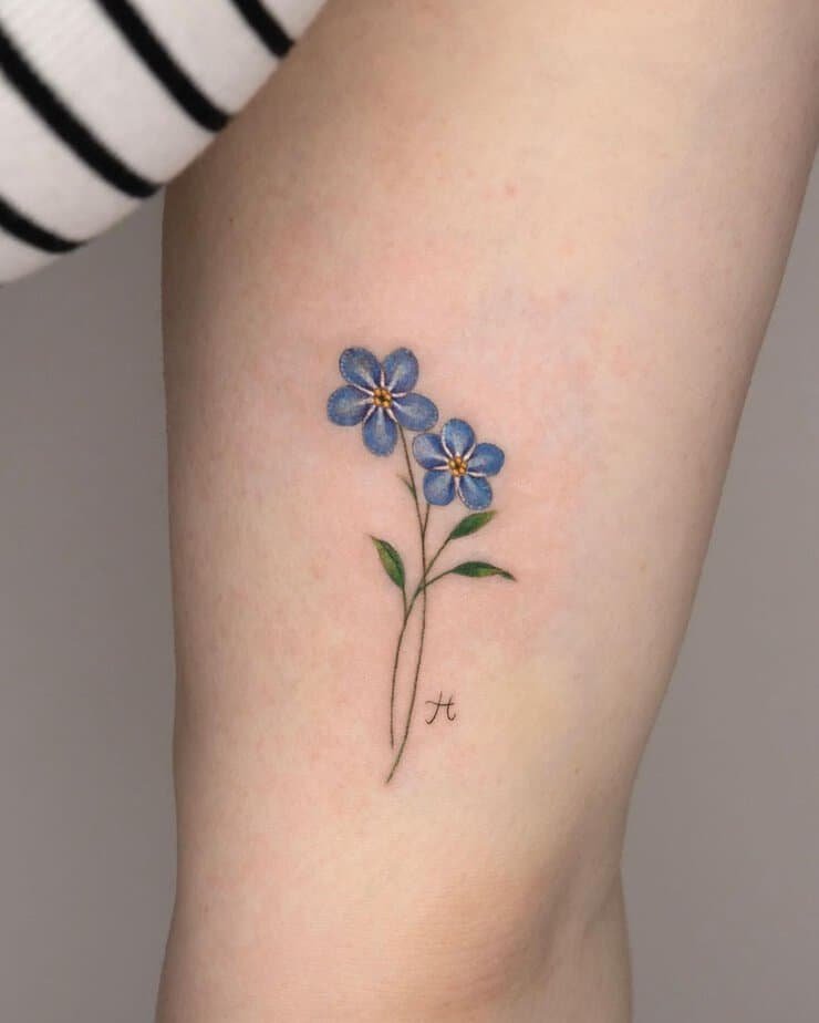 Forget me not with initial