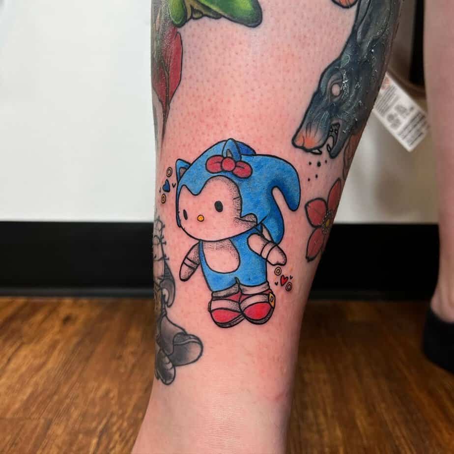 Hello Kitty Sonic tattoo