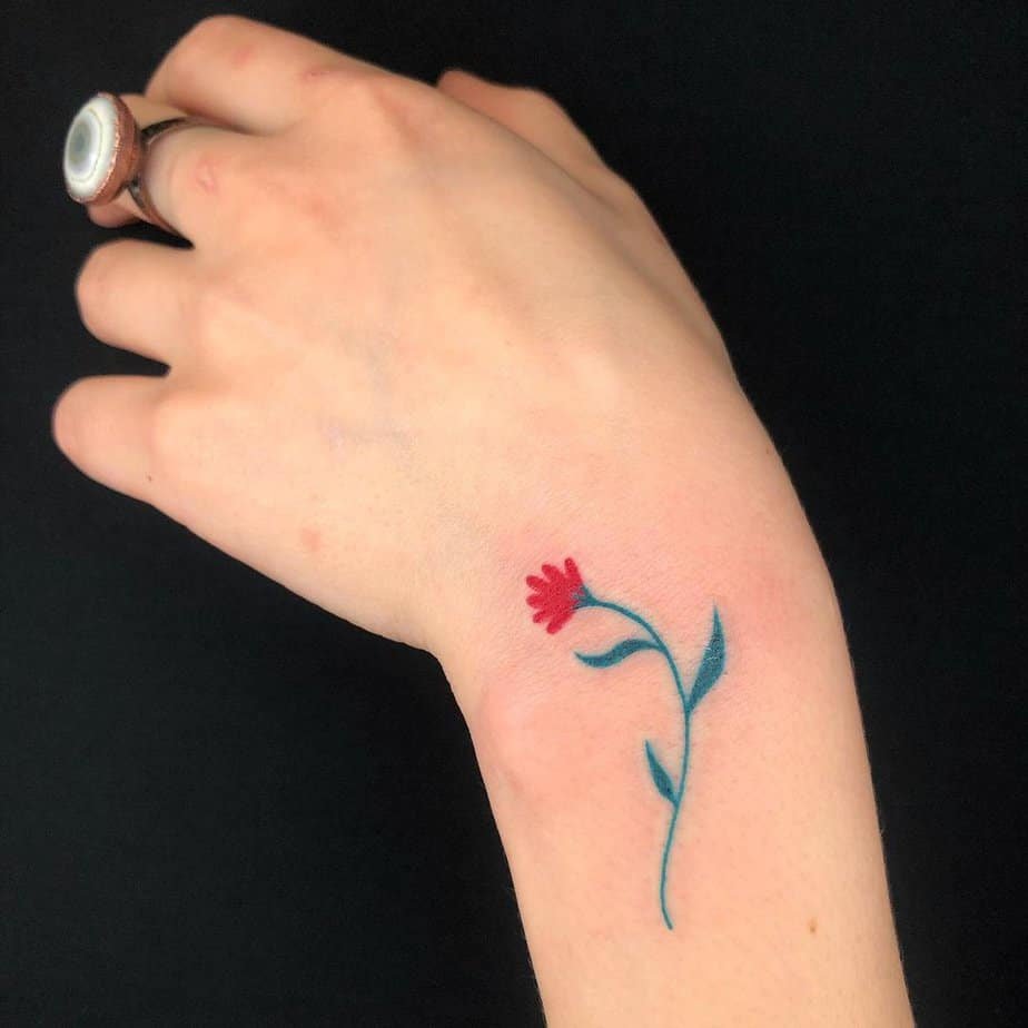Little carnation tattoo