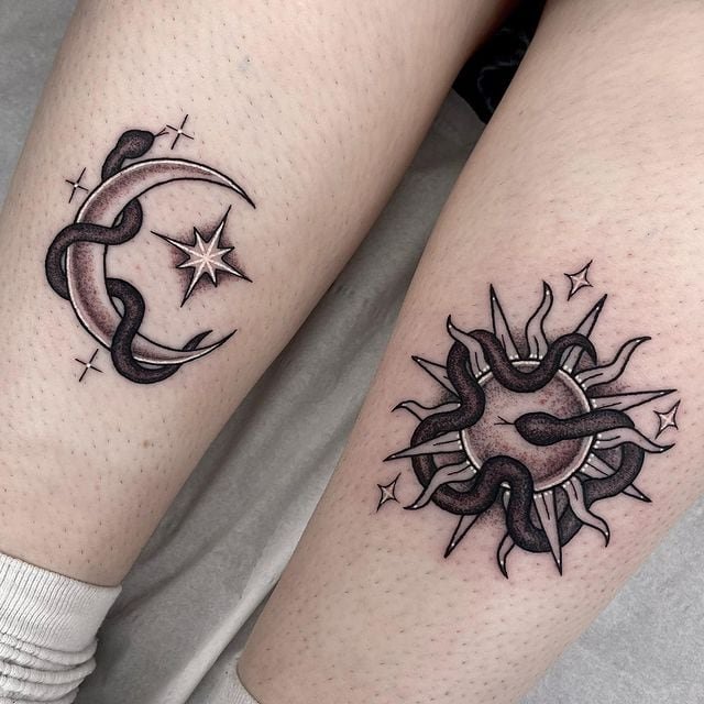 Matching sun and moon