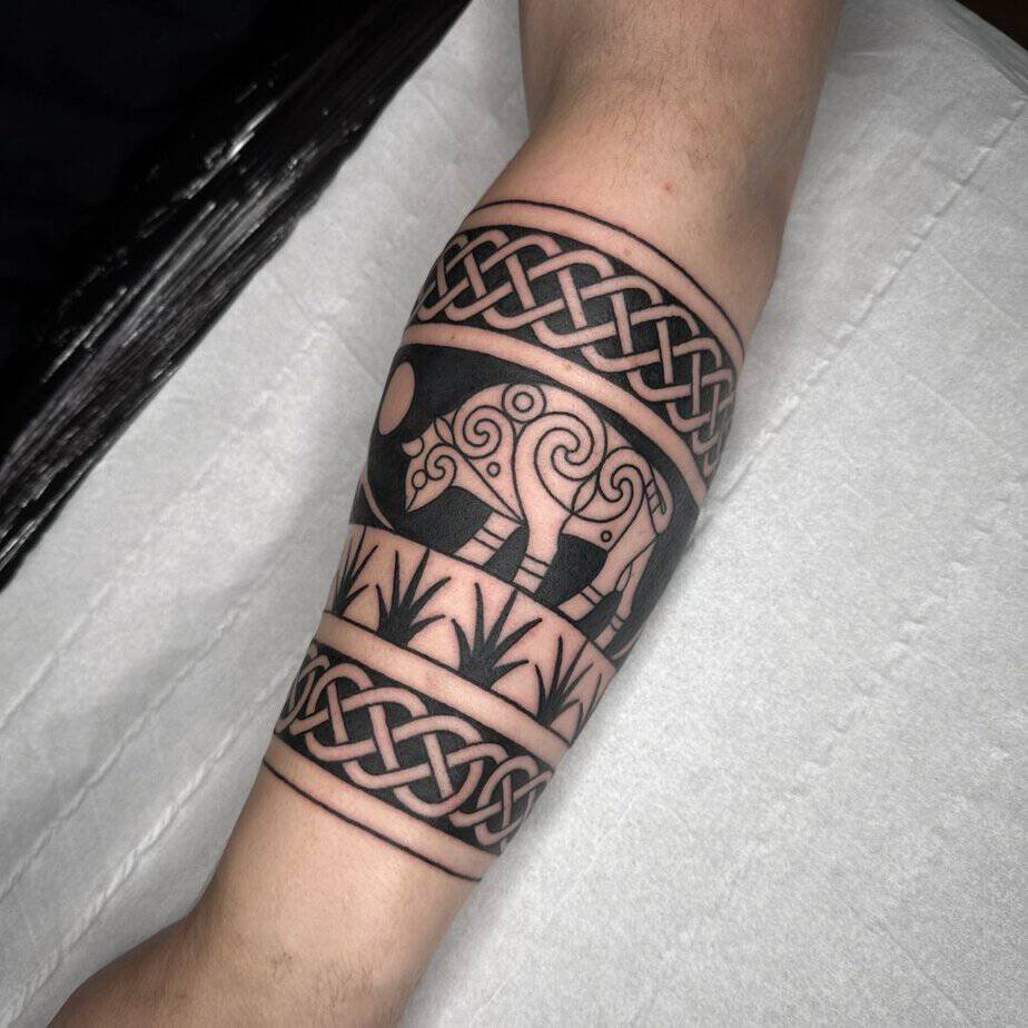 Pictish bull carvings tattoo