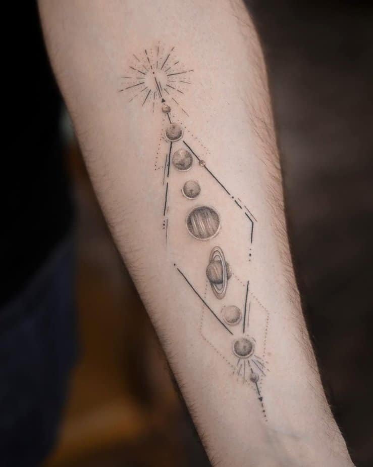 Planet tattoo