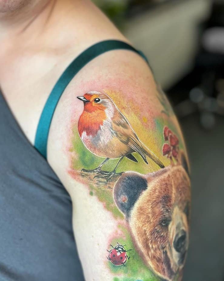 Realistic-robin-tattoo