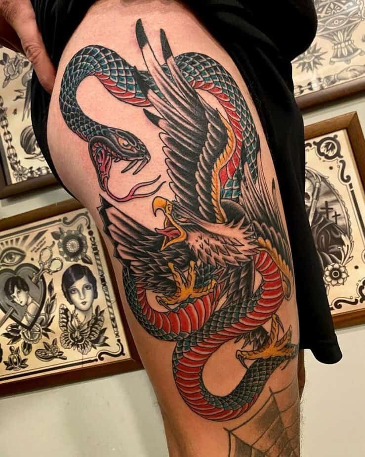 Snake And Eagle Tattoo Meaning With 20 Popular Options