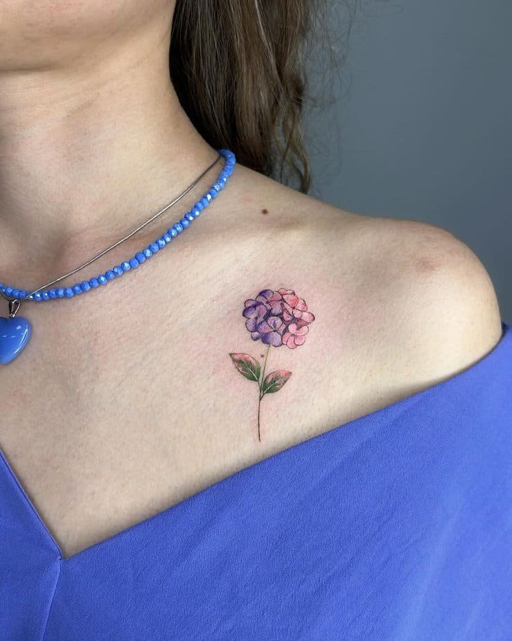 19 Pin-Worthy Hydrangea Tattoos That Will Make You Fall in Love With Floral Ink