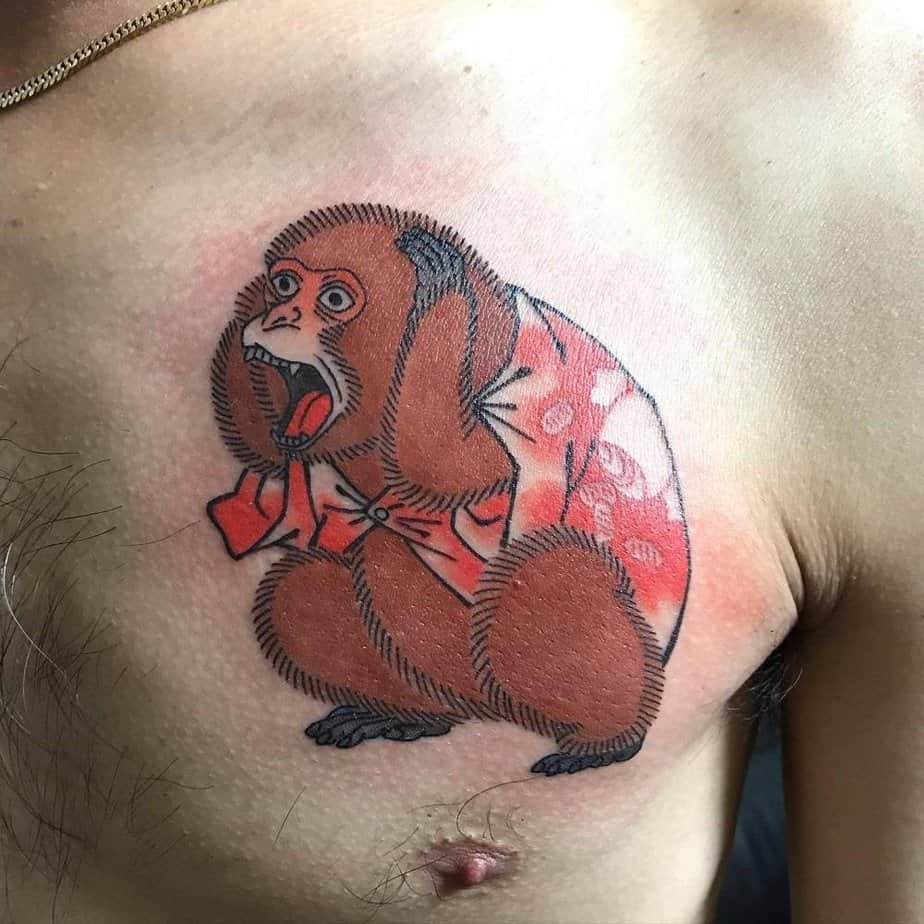 Three wise monkeys tattoo