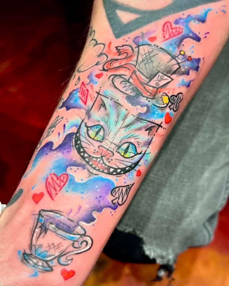 18 Enchanting Mad Hatter Tattoos That Will Drive You Bonkers