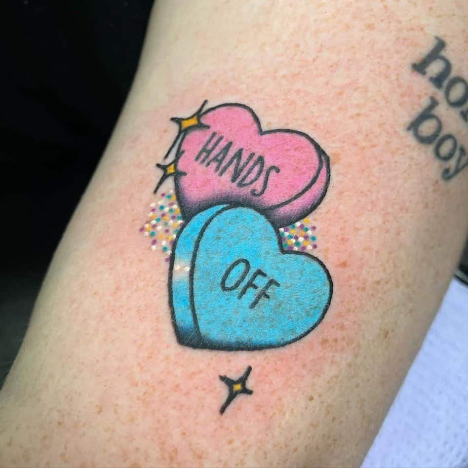 11. A “hands off” tattoo

