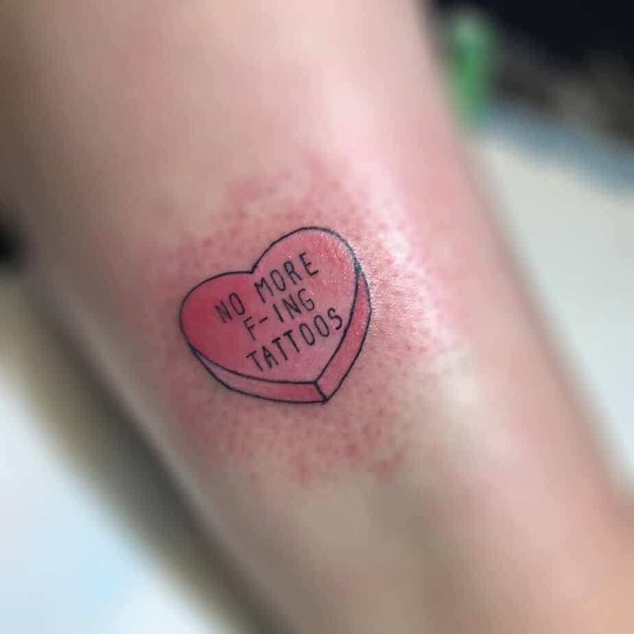 13. A “no more f-ing tattoos” tattoo
