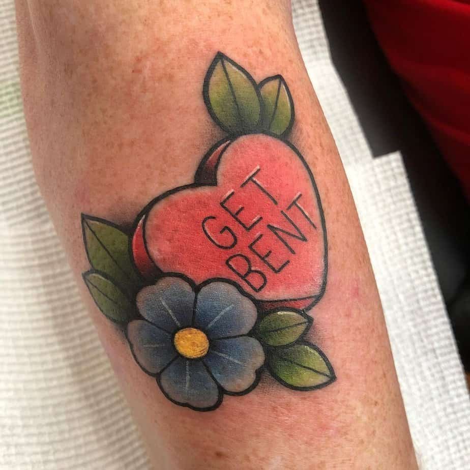 18. A “get bent” tattoo
