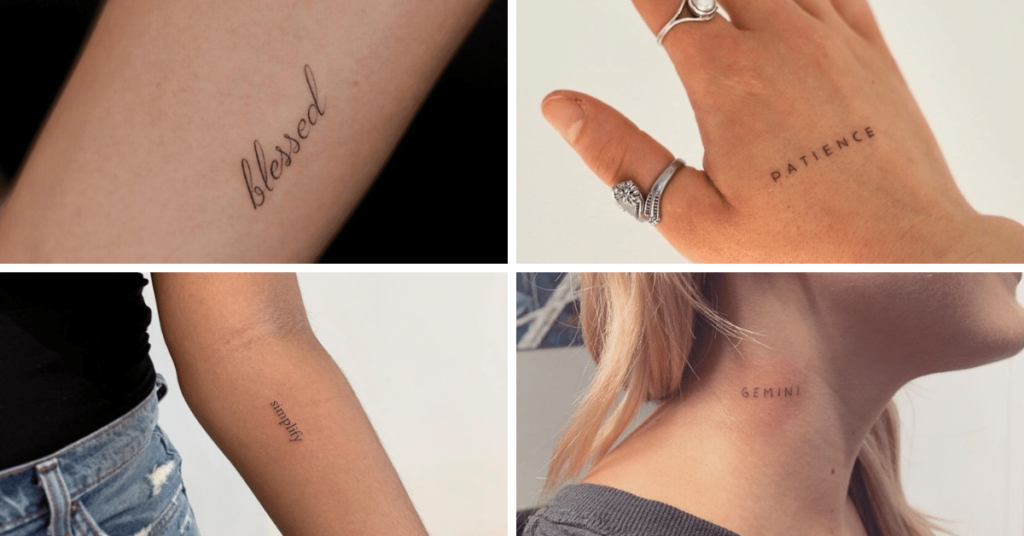 26 Minimalist One-Word Tattoos That Prove Less Is More — Prepare to Be Obsessed
