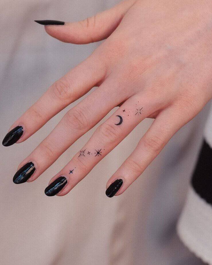 14. A moon and stars
