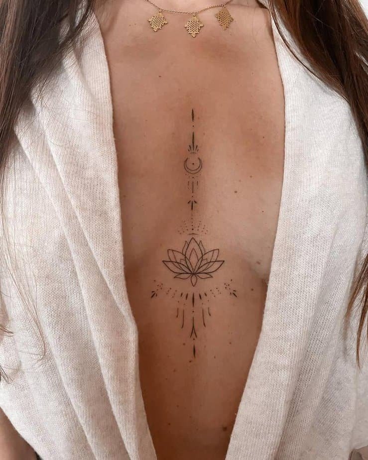 18 Jaw-Dropping Sternum Tattoo Ideas You Need to Pin Right Now