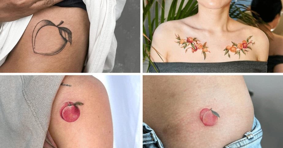 24 Peach Tattoo Ideas That’ll Make Your Feed Peachy — Wait Until You See #7!