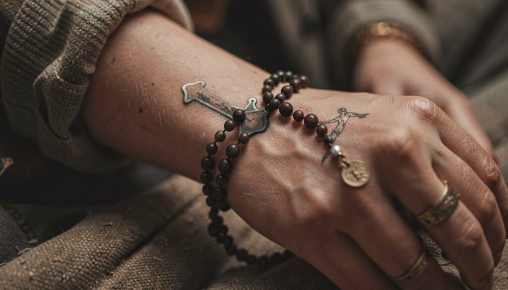 15 Easy Rosary Hand Tattoo Ideas to Try
