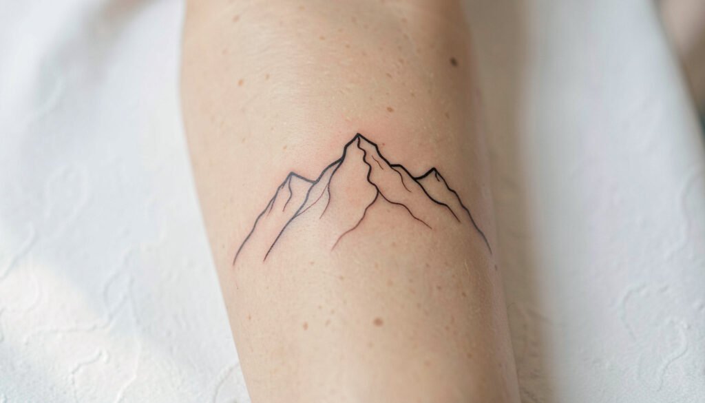 15 Easy Fine Line Mountain Tattoo Ideas to Try