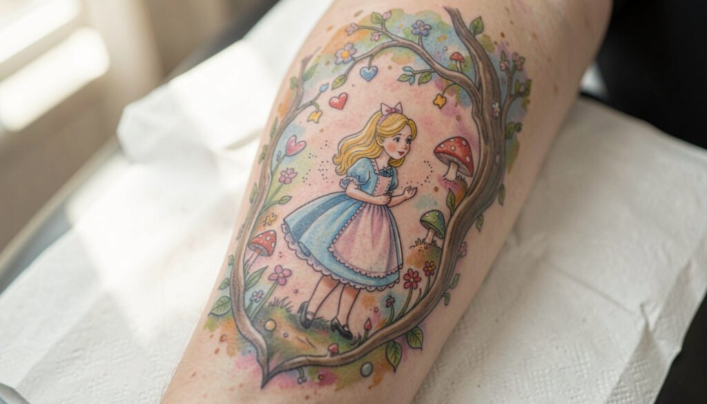 15 Easy Alice In Wonderland Tattoo Ideas to Try